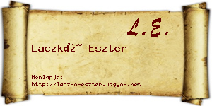 Laczkó Eszter névjegykártya